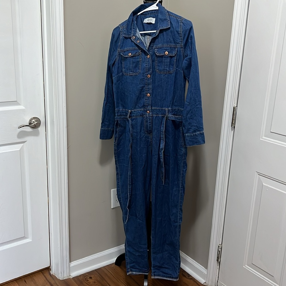 Soft Denim Jumpsuit - New Look